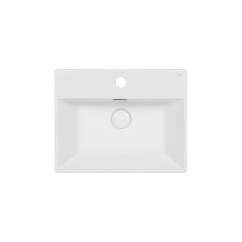 Раковина Qtap Nando K 410х355х125 White з донним клапаном QT12117041KW