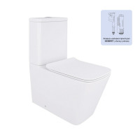 Унітаз-компакт Qtap Crow безобідковий з сідінням Soft-close QT05222170W Унітаз-компакт Qtap Crow безобідковий з сідінням Soft-close QT05222170W