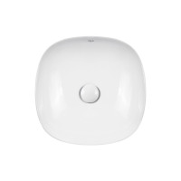 Раковина-чаша Qtap Kolibri 370х370х120 White с донным клапаном QT10118037FW