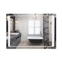 Дзеркало Qtap Leo 1000х700 з LED-підсвічуванням кнопковий перемикач, QT1178120870120W Дзеркало Qtap Leo 1000х700 з LED-підсвічуванням кнопковий перемикач, QT1178120870120W