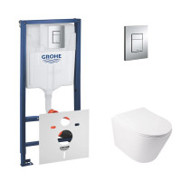 Набор инсталляция 4 в 1 Grohe Rapid SL 38772001 + унитаз с сиденьем Qtap Swan QT16335178W Набор инсталляция 4 в 1 Grohe Rapid SL 38772001 + унитаз с сиденьем Qtap Swan QT16335178W