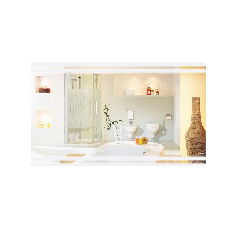 Дзеркало Qtap Mideya Classic 1200х700 з LED-підсвічуванням кнопковий перемикач, QT2078250359W