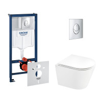 Набор инсталляция 4 в 1 Grohe Rapid SL 38721001 + унитаз с сиденьем Qtap Scorpio QT1433053ERW Набор инсталляция 4 в 1 Grohe Rapid SL 38721001 + унитаз с сиденьем Qtap Scorpio QT1433053ERW
