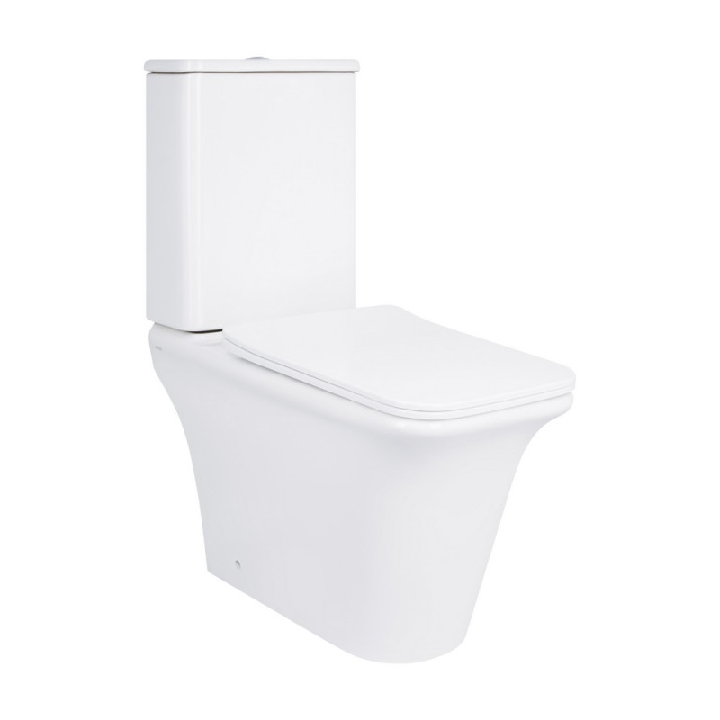 Унітаз-компакт Qtap Kalao безобідковий з сідінням Soft-close QT08221213AW
