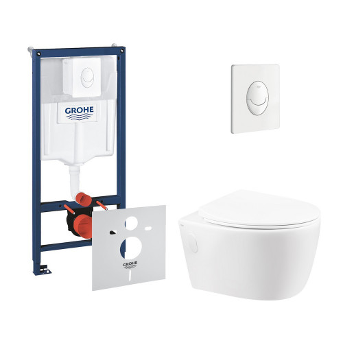 Набір інсталяція 4 в 1 Grohe Rapid SL 38722001 + унітаз з сидінням Qtap Leo QT11331002ERW Набір інсталяція 4 в 1 Grohe Rapid SL 38722001 + унітаз з сидінням Qtap Leo QT11331002ERW