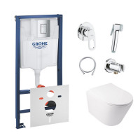 Комплект інсталяція Grohe Rapid SL 38772001 + унітаз з сидінням Qtap Swan QT16335178W + набір для гігієнічного душу зі змішувачем Grohe BauLoop 111042 Комплект інсталяція Grohe Rapid SL 38772001 + унітаз з сидінням Qtap Swan QT16335178W + набір для гігієнічного душу зі змішувачем Grohe BauLoop 111042