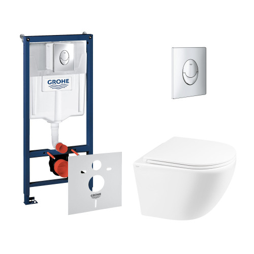 Набір інсталяція 4 в 1 Grohe Rapid SL 38721001 + унітаз з сидінням Qtap Robin QT1333046ENRW Набір інсталяція 4 в 1 Grohe Rapid SL 38721001 + унітаз з сидінням Qtap Robin QT1333046ENRW
