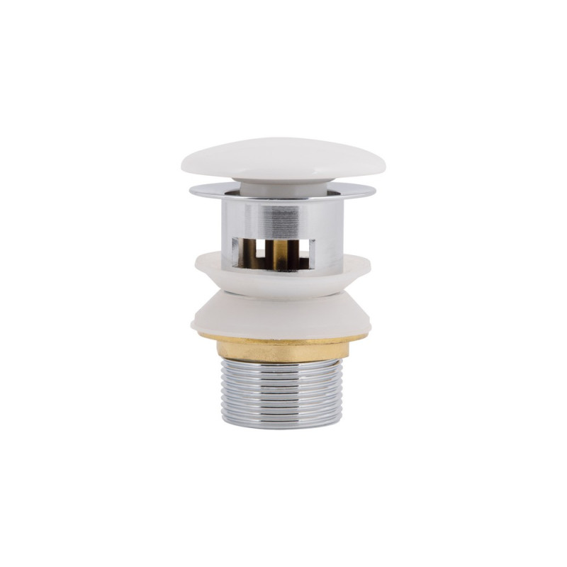 Донний клапан Pop-up для біде з переливом 70х70х227.5mm White Qtap