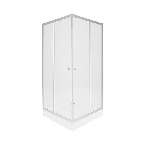 Набір Qtap душова кабіна Presto New CRM1088AC5 Clear 2020х800х800 мм + піддон Robin 308812C 80x80x12 см з сифоном