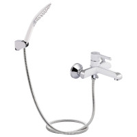 Смеситель для ванны Qtap Grand (c душевым гарнитуром) QTGRAWCR006 Chrome/White Смеситель для ванны Qtap Grand (c душевым гарнитуром) QTGRAWCR006 Chrome/White