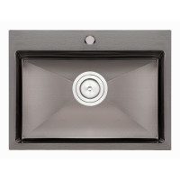 Кухонна мийка Qtap D5843BL 2.7/1.0 мм Black (QTD5843BLPVD10)