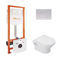 Набор Qtap инсталляция Nest QTNESTM425M11SAT + унитаз с сиденьем Lark QT0331159W Набор Qtap инсталляция Nest QTNESTM425M11SAT + унитаз с сиденьем Lark QT0331159W