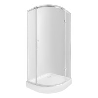 Набір Qtap душова кабіна Virgo CRM1099AC8 Clear + піддон Uniarc 309915