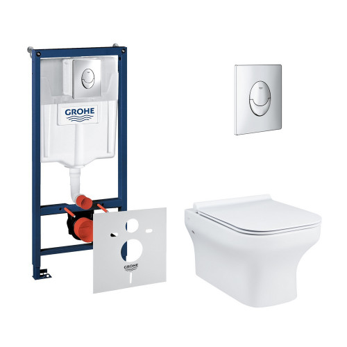 Набір інсталяція 4 в 1 Grohe Rapid SL 38721001 + унітаз з сидінням Qtap Cardinal QT0433C660HW Набір інсталяція 4 в 1 Grohe Rapid SL 38721001 + унітаз з сидінням Qtap Cardinal QT0433C660HW