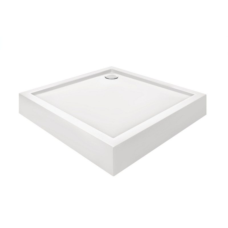 Душовий піддон Qtap Tern 308812W 80x80x12 см + сифон