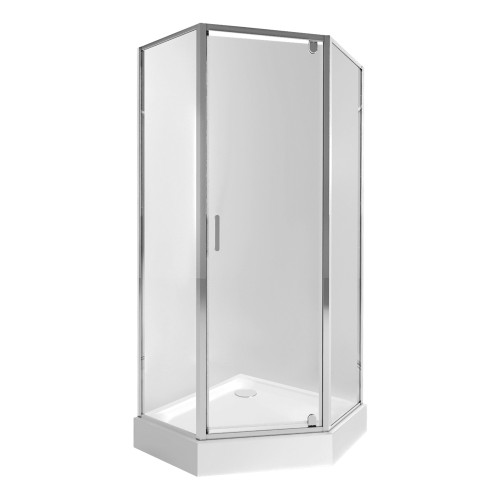 Набір Qtap душова кабіна Leo CRM10995-AC6 Clear + піддон Leoscorp 309915