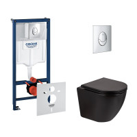 Набор инсталляция 4 в 1 Grohe Rapid SL 38721001 + унитаз с сиденьем Qtap Robin QT13332141ERMB Набор инсталляция 4 в 1 Grohe Rapid SL 38721001 + унитаз с сиденьем Qtap Robin QT13332141ERMB