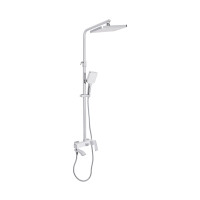 Душова система універсальна Qtap Swan Cascada на три споживача (з виливом) QTSWA111CRW45570 Chrome/White