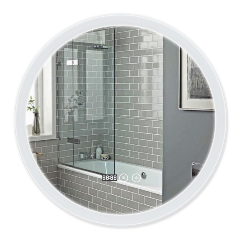 Дзеркало Qtap Mideya (DC-F807) R600 з LED-підсвічуванням Touch, з антизапотіванням QT2078F807W