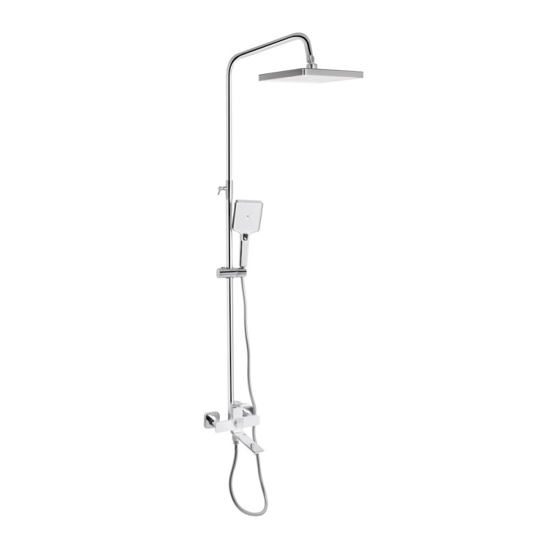 Душова система універсальна Qtap Presto на три споживача (з виливом) QTPRE111CRW45580 Chrome/White