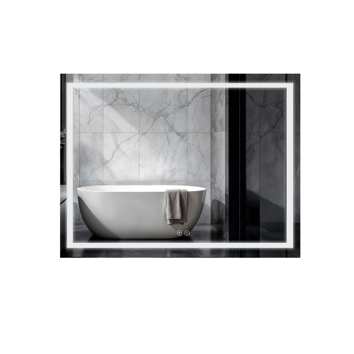 Дзеркало Qtap Mideya 900х700 з LED-підсвічуванням Touch, з антизапотіванням Reverse QT2078NCF9070W