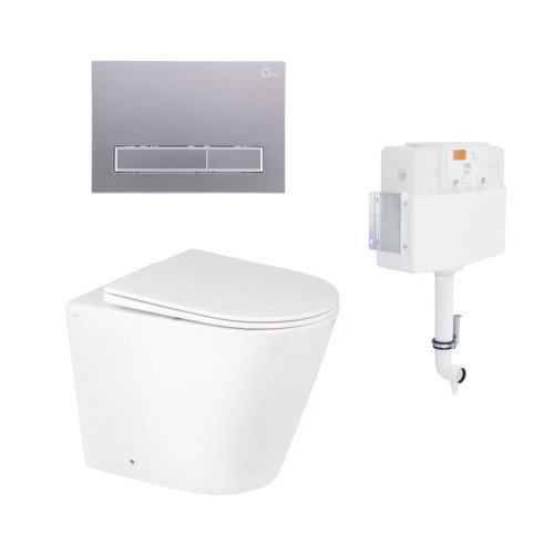 Готове рішення Qtap для ванної кімнати: підлоговий унітаз Swan Rimless + комплект інсталяції Nest 2 в 1 (лінійна клавіша Satin) Готове рішення Qtap для ванної кімнати: підлоговий унітаз Swan Rimless + комплект інсталяції Nest 2 в 1 (лінійна клавіша Satin)