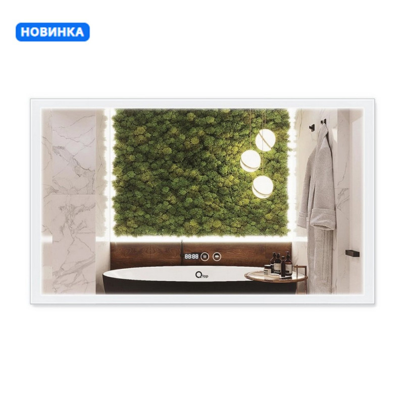 Дзеркало Qtap Mideya Classic 1000х600 з LED-підсвічуванням Touch, з антизапотіванням QT2078F615W