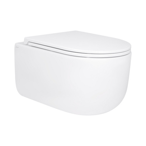 Унітаз підвісний Qtap Taurus безободковий з сидінням Soft-close QT2433084EUQW
