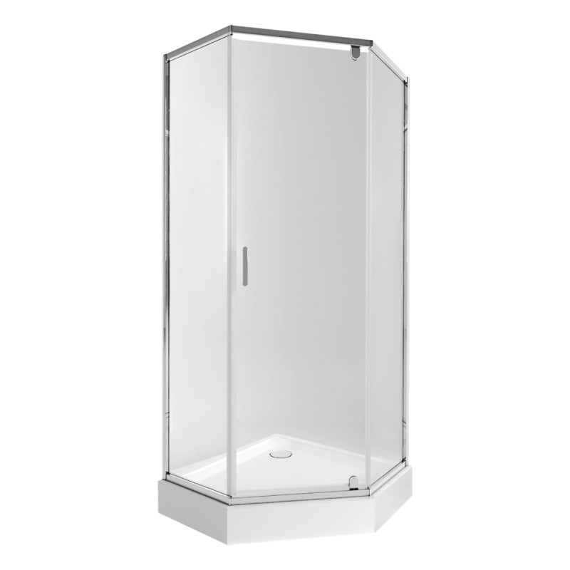 Набор Qtap душевая кабина Scorpio CRM10995-AC6 Clear + поддон Leoscorp 309915