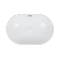 Раковина Qtap Leo 590x400x170 White з донним клапаном QT11114028W Раковина Qtap Leo 590x400x170 White з донним клапаном QT11114028W