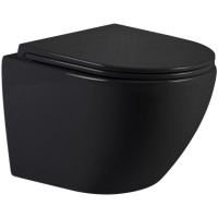Унітаз підвісний Qtap Jay Ultra Quiet 485х360х320 мм, Matt Black, сидінням Slim Duroplast/ Soft-close/ Quick Relase QT07335177MB Унітаз підвісний Qtap Jay Ultra Quiet 485х360х320 мм, Matt Black, сидінням Slim Duroplast/ Soft-close/ Quick Relase QT07335177MB