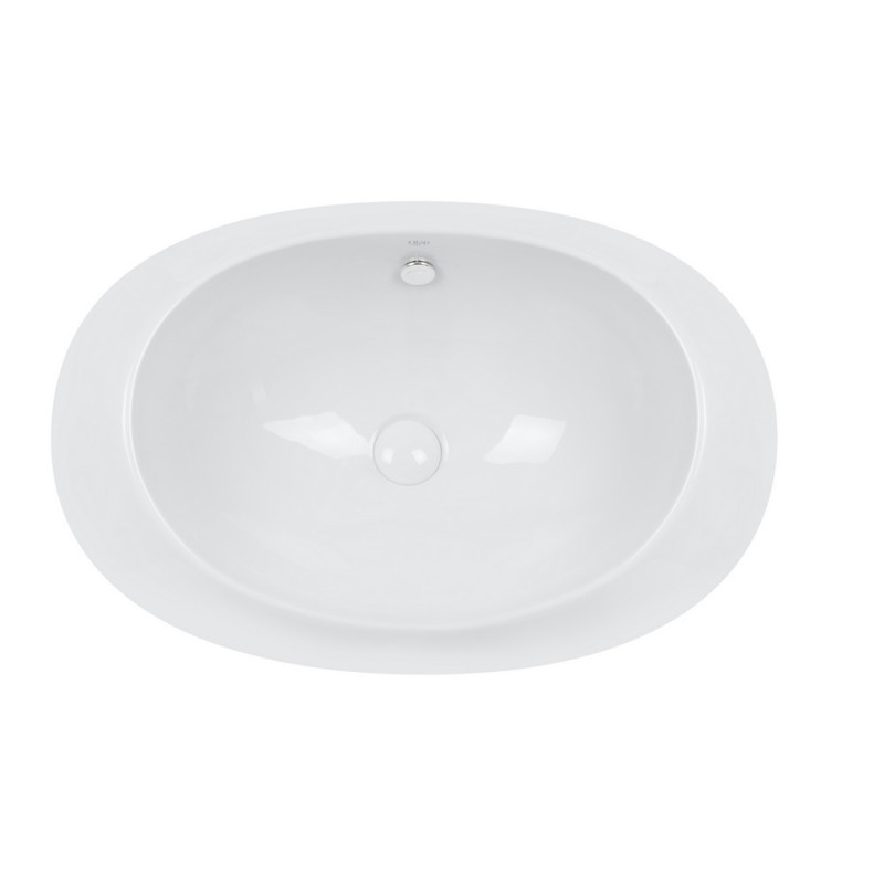 Раковина Qtap Leo 660x425x250 White з донним клапаном QT11114032W