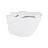 Унітаз підвісний Qtap Robin Mew безобідковий з сидінням Soft-close QT1333046EUQW