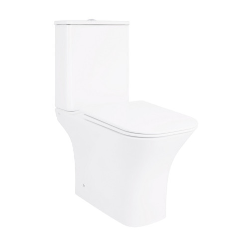 Унітаз-компакт Qtap Presto Quadro безободковий з сидінням Soft-close QT24221215AW