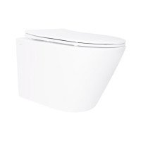 Унітаз підвісний Qtap Swan безобідковий з сідінням Soft-close QT16335180W