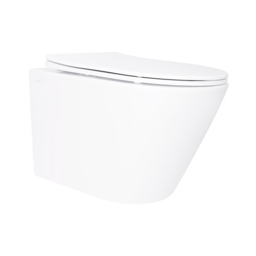 Унітаз підвісний Qtap Swan безобідковий з сідінням Soft-close QT16335180W