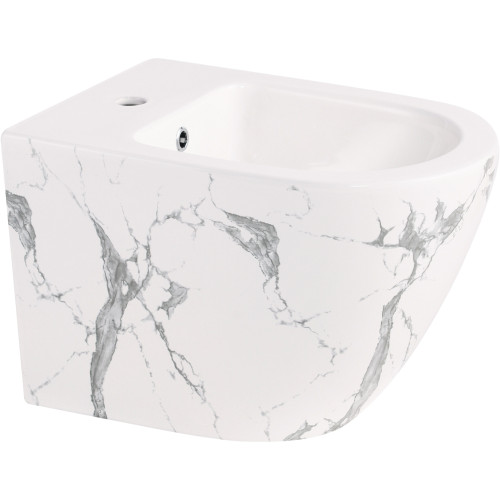 Біде підвісне Qtap Robin 515x370x350 мм, Marble QT13551381GMR