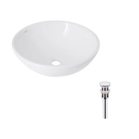 Комплект Qtap Owl: Раковина накладна кругла 400х400х155 мм White + Донний клапан PU02 Комплект Qtap Owl: Раковина накладна кругла 400х400х155 мм White + Донний клапан PU02