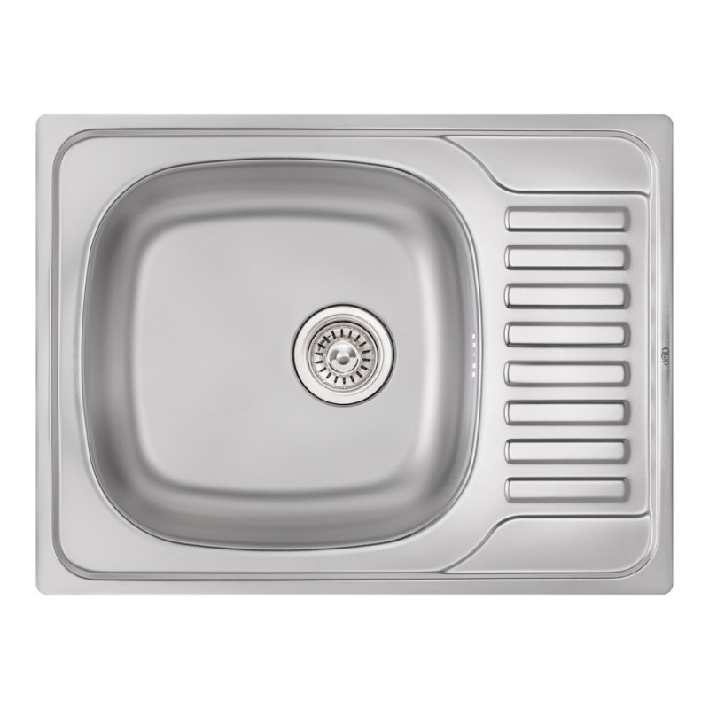 Кухонна мийка Qtap 6550 0,8 мм Satin (QT6550SAT08)