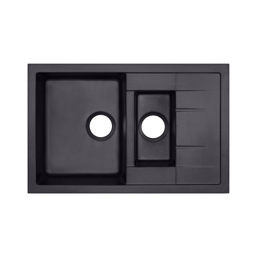 Кухонна мийка з додатковою чашею Qtap CS 7648 Beton (QT7648BET502)