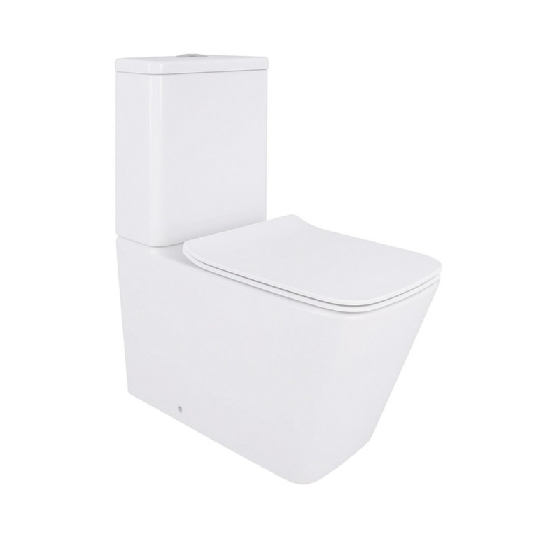 Унітаз-компакт Qtap Crow Eco безобідковий з сідінням Soft-close QTCRO27W48750