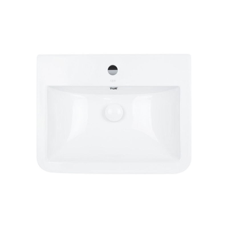 Раковина подвесная моноблок Qtap Tern 565х445х385 White с донным клапаном QT1711003GW