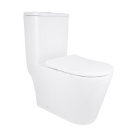 Унітаз-моноблок підлоговий Qtap Swan Ultra Quiet безобідковий з сидінням Soft-close WHITE QT16226080AW Унітаз-моноблок підлоговий Qtap Swan Ultra Quiet безобідковий з сидінням Soft-close WHITE QT16226080AW