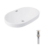 Комплект Qtap Leo: Раковина врезная 610x405x185 мм, White, овальная + Донный клапан Pop-up PU02O Комплект Qtap Leo: Раковина врезная 610x405x185 мм, White, овальная + Донный клапан Pop-up PU02O