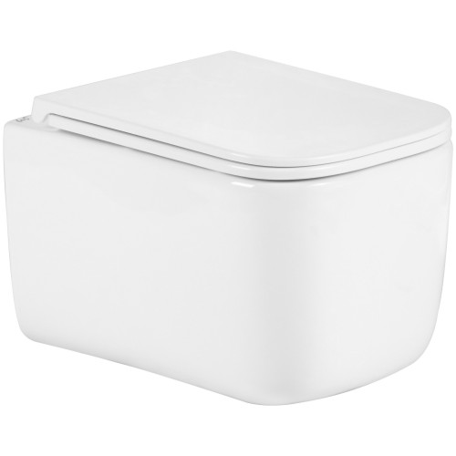 Унітаз підвісний Qtap Gemini Ultra Quiet 485×340×350 мм, White, з сидінням Slim Duroplast / Soft-close / Quick Release QTTAU26W49119