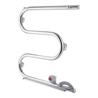 Сушарка рушників електрична Qtap Snake shelf (CRM) 500х500 RE з тримачем рушників
