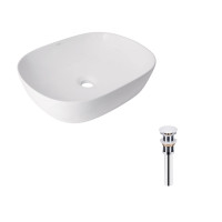 Комплект Qtap Aquarius: Раковина накладна прамокутна 465x375x115 мм White + Донний клапан PU02