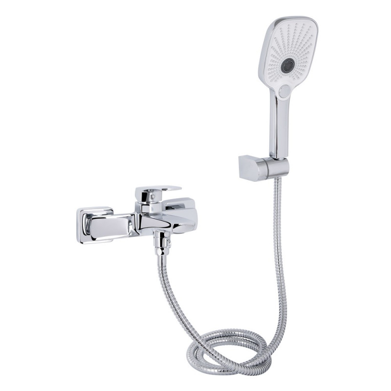 Змішувач для ванни Qtap Tern (c душевым гарнитуром) QTTER259CRM47586 Chrome
