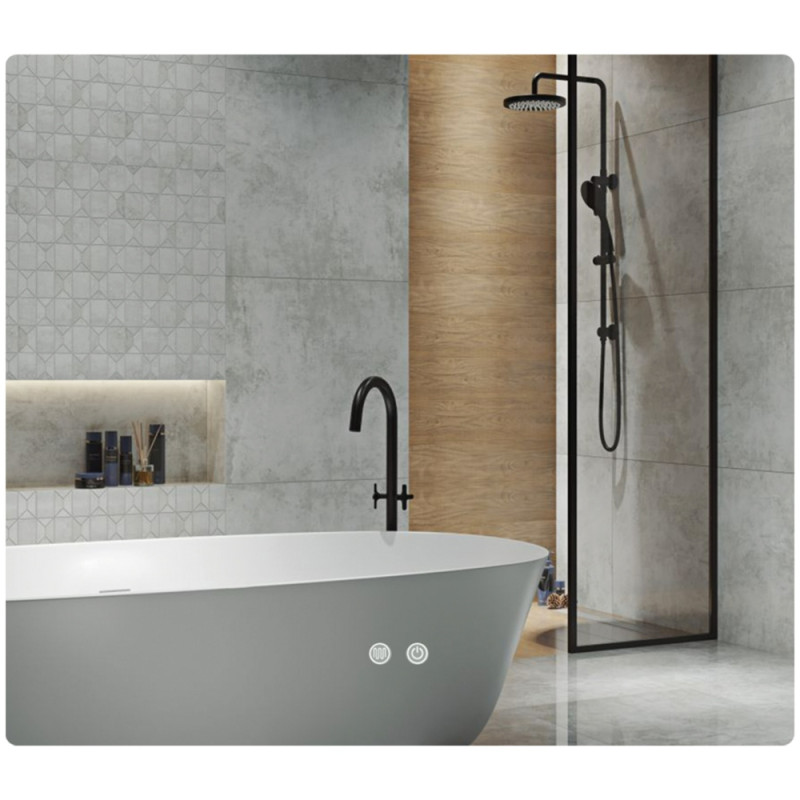 Дзеркало Qtap Taurus (TA2) 800×600 мм з LED-підсвічуванням Touch, з антизапотіванням, з димером, рег. темп. кольору (3000-6500K) QTTAU8006004895