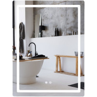 Дзеркало Qtap Mideya (MI2) 600х800 з LED-підсвічуванням Touch, з антизапотіванням, димером, рег. яскравості QT2078F6080